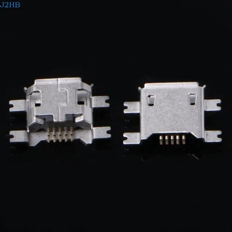 J2HB 10 Pcs Micro USB Type B 5 Pin Female Socket Connector For Tablet Phone Charging