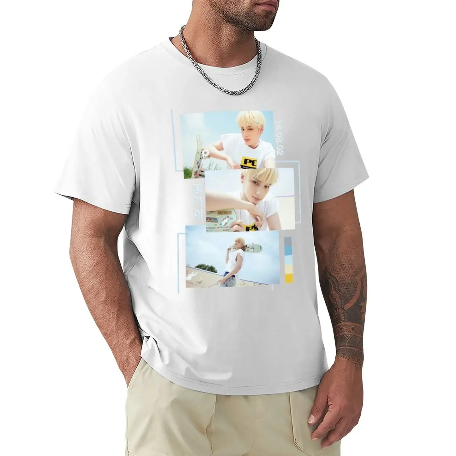 TXT Huening Kai FIGHT OR ESCAPE Concept Collage T-Shirt funnys tees Blouse mens graphic t-shirts