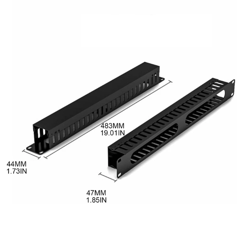 Painel remendo para montagem rack 19 pol. com conectores Keystone passagem CAT6 24 portas para gerenciamento