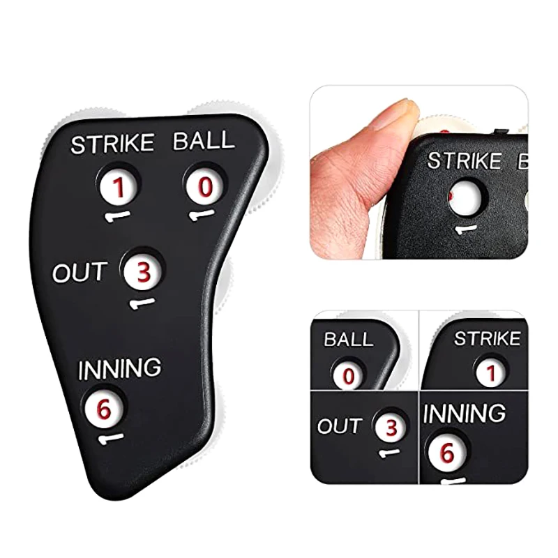 

4 Wheel Referee Counter Referee Indicator Baseball Clicker Umpire Clicker Umpire Gear Gym Sports Umpire Indicator