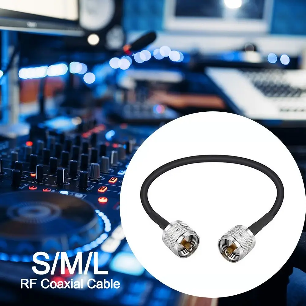 

UHF PL259 Male to UHF Male RF Coaxial Cable 30cm/50cm/1m Straight PL259 RG58 Pigtail Cable Durable Brass Copper