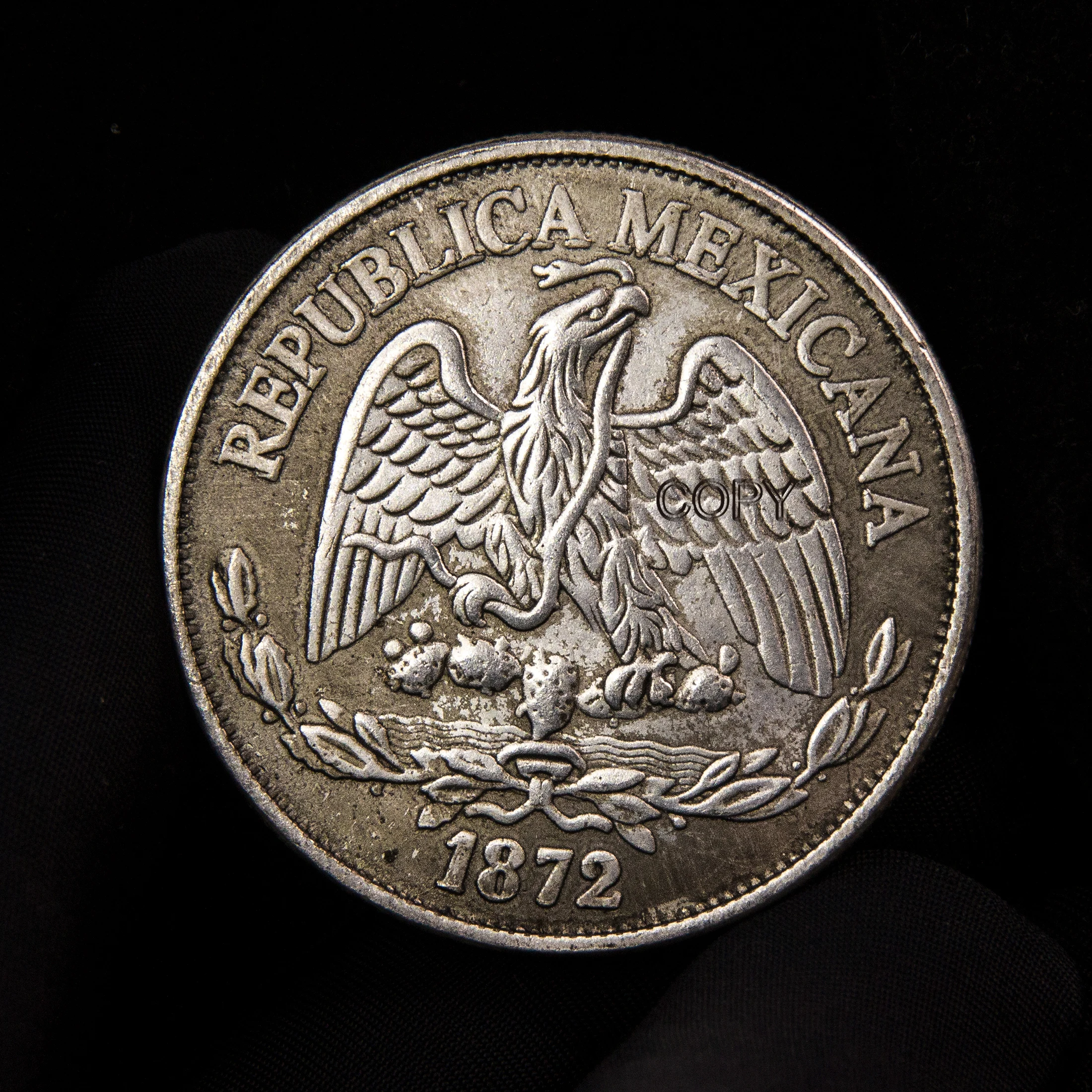 1872 Mexican Silver Dollar 1 Peso Ancient Coin, Dollar Prop, Balance, Euro Coins, Original Collection Coins, Coin Magic