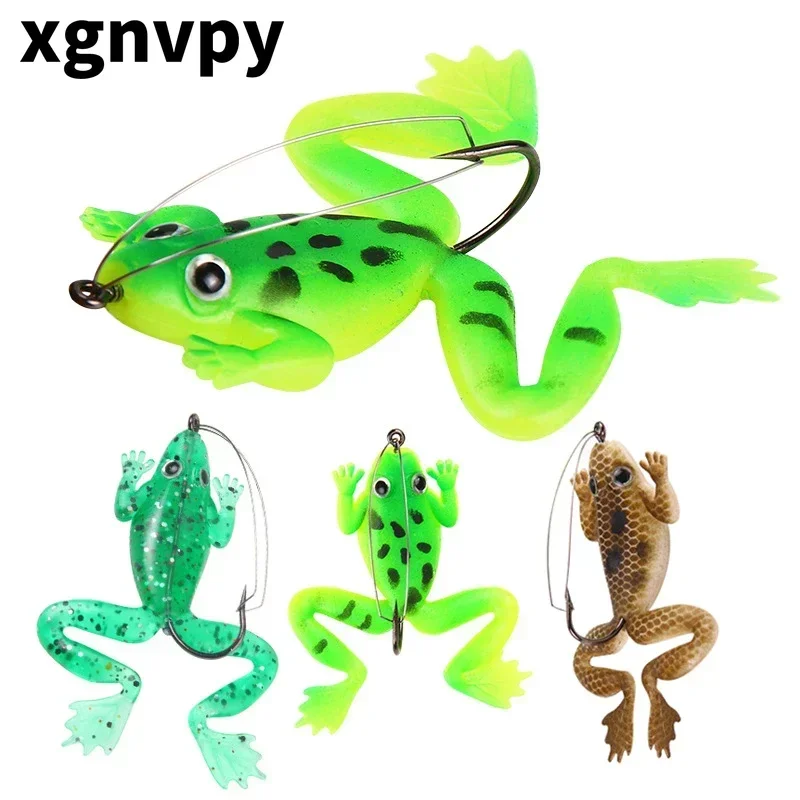 xgnvpy Attract More Bass Utilizing Ultra-Realistic 5.2g Micro Frog Crankbait - 6cm Soft Silicone Frog Bait for Fishing Fanatics