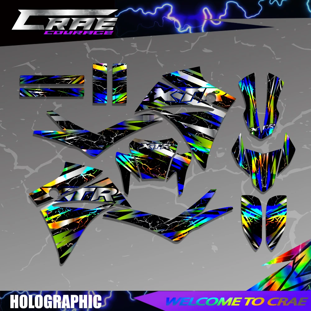 Adesivi Grafici Personalizzati per YAMAHA XT660R R-X 2005-2021, Sfondo per Moto con Numero Personalizzato