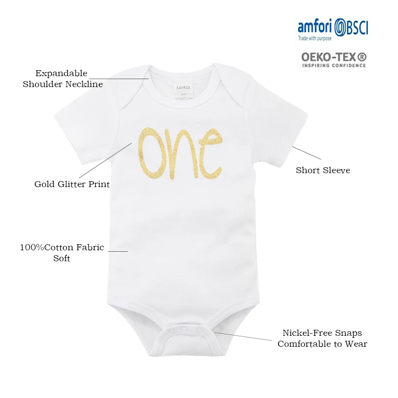 12 Pieces Baby Clothing Boys Romper 100% Cotton Girls Bodysuit Gold Glitter Print Clothing Newborn Gift Set For 0~12 Months