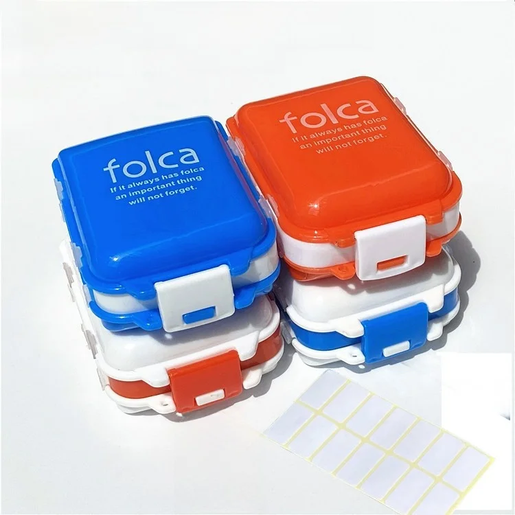 

Portable Pill Box Single Cover Medicine Box Week Long Dose Organizer Travel Health Care Storage Container