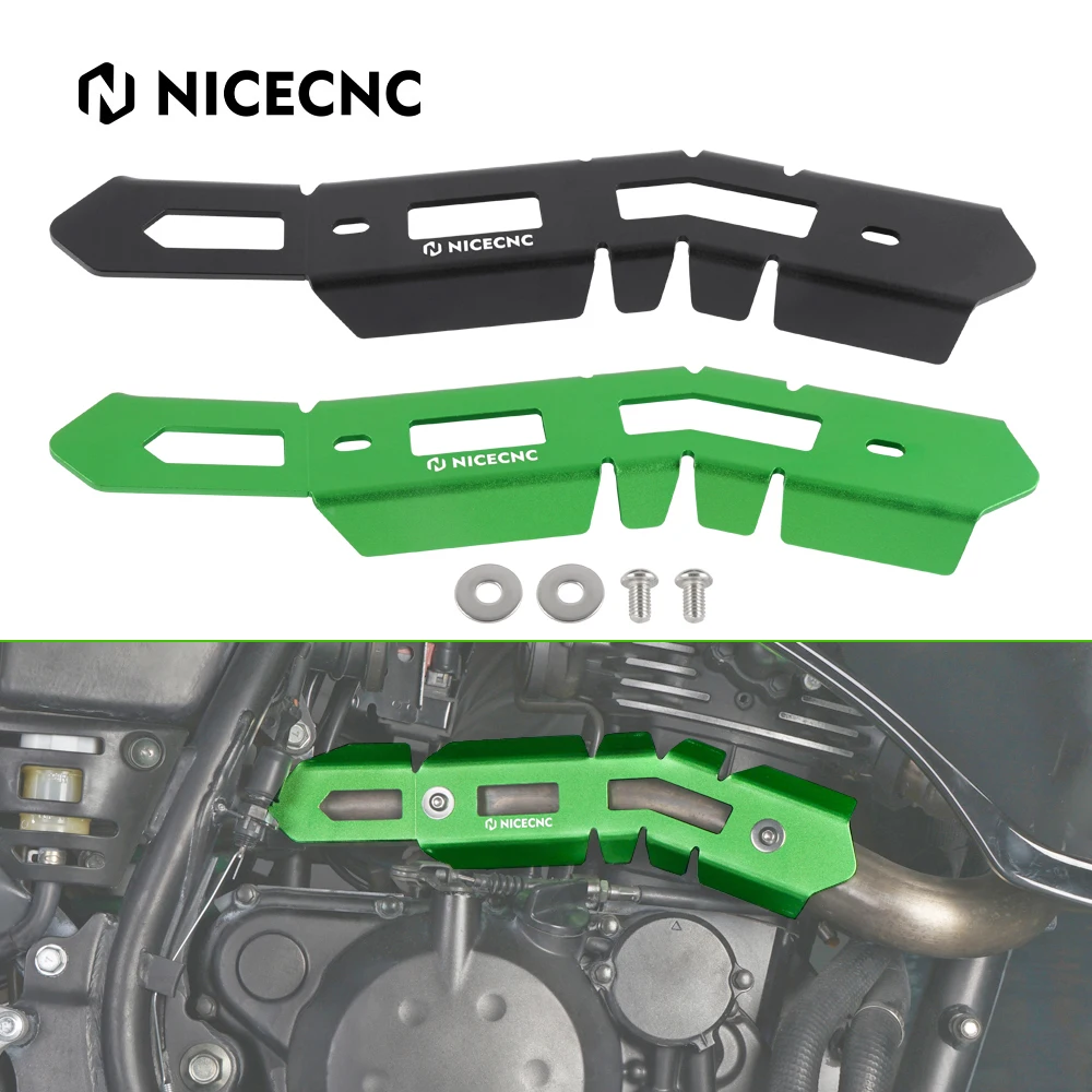 Fits KLR 650 Exhaust Header Pipe Heat Guard Motorcycle Exhaust Pipe Heat Shield Cover for Kawasaki KLR650 KLR 650 2008-2018