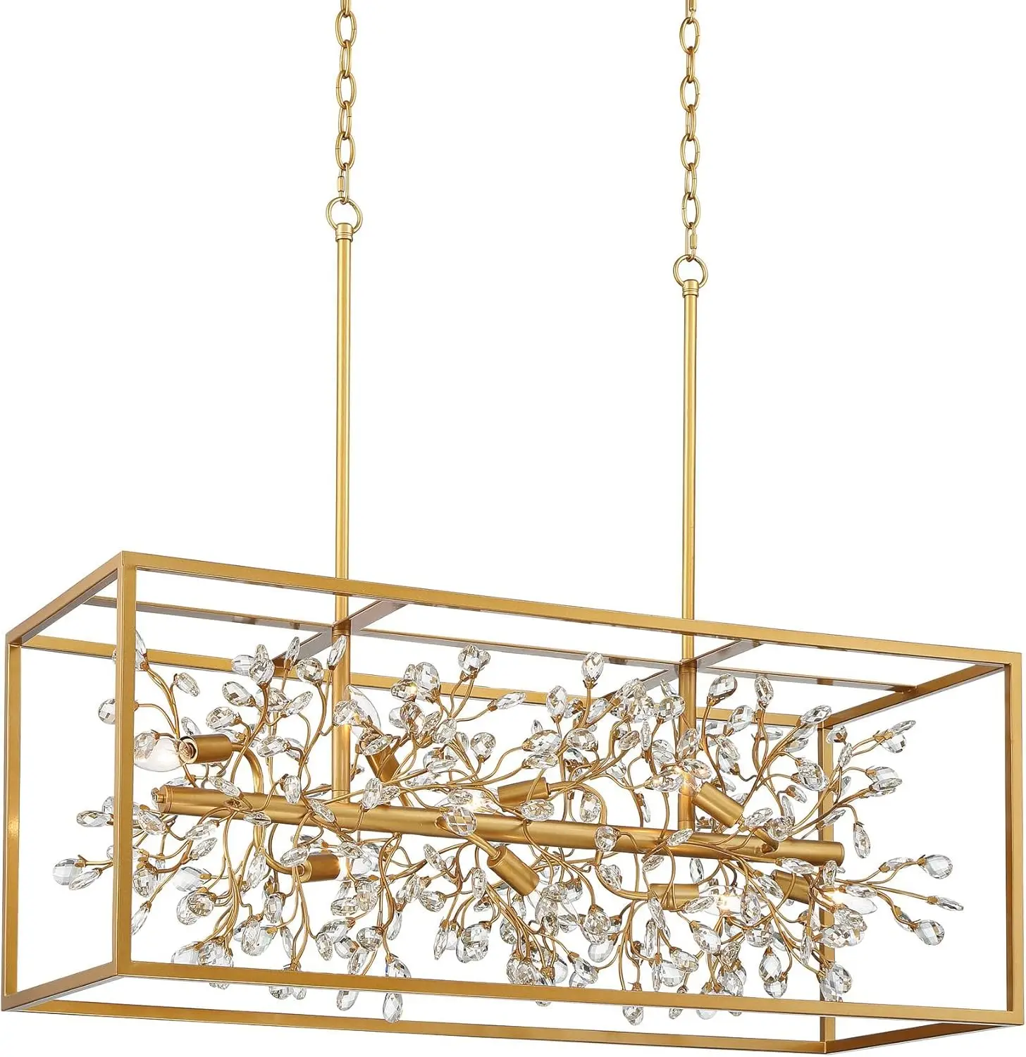 Possini Euro Design Carrine Gold Linear Island Pendant Chandelier 38 1/2