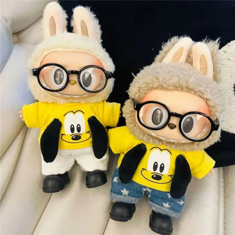 ชุดเสื้อผ้าตุ๊กตา Labubu ขนาด 15-17 ซม. สำหรับตุ๊กตาดิสนีย์ มิกกี้ มินนี่ เมาส์ ชุดตุ๊กตาผ้าพลัฌ สติทช์ วินนี่ เอเลี่ยน รองเท้า ชุดคอสเพลย์ อุปกรณ์เสริม
