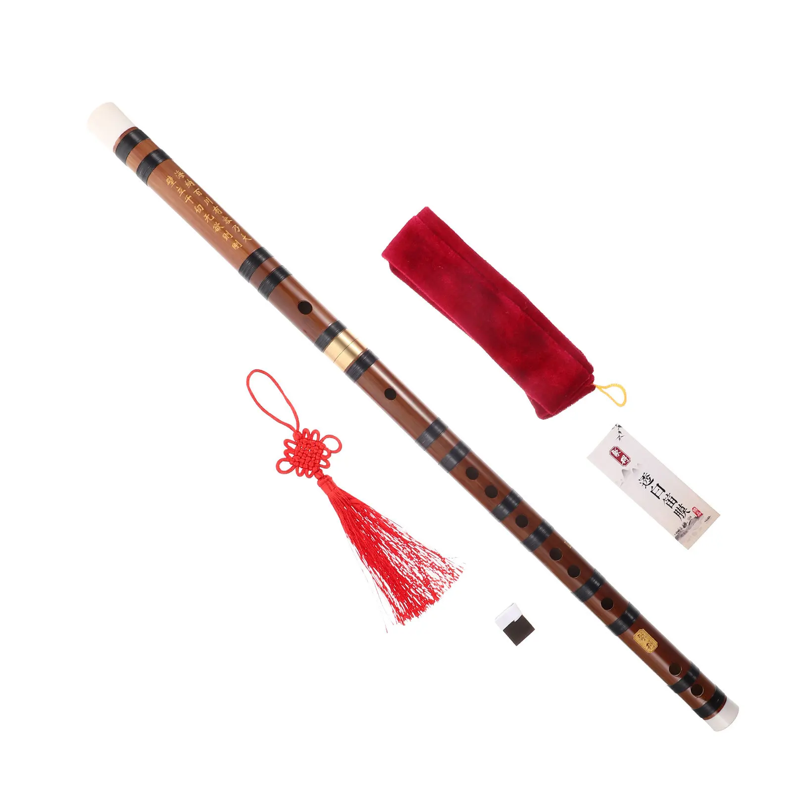 

1Set Bamboo Flute Chinese Style Portable Retro Lightweight Durable D Tone Beginners Musical Instrument Practicing Flute Adults