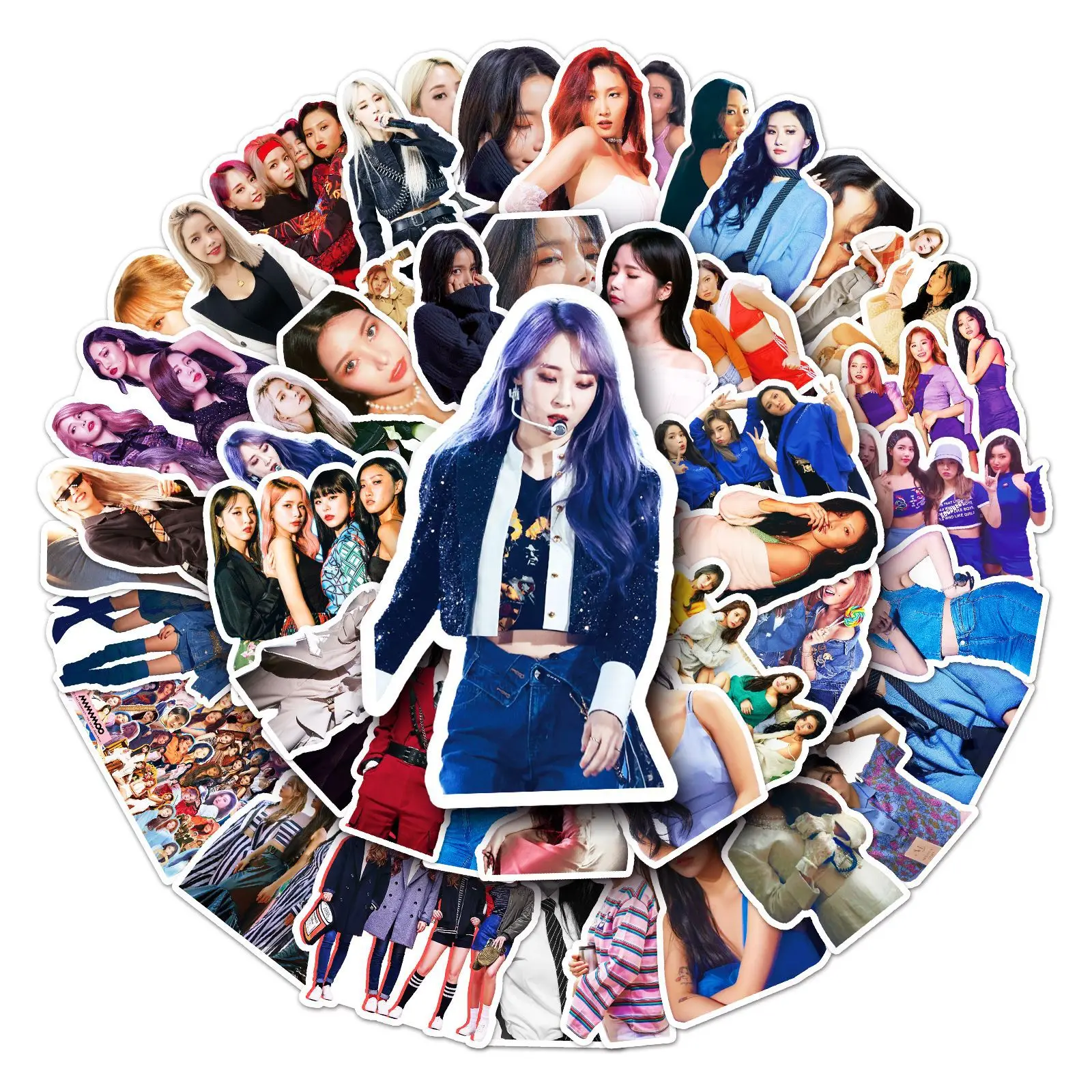 50 قطعة MAMAMOO الكرتون الكلاسيكية الكورية فتاة مجموعة مزيج ملصق DIY بها بنفسك الهاتف المحمول الأمتعة سكيت الكتابة على الجدران الشارات متعة هدية ملصق