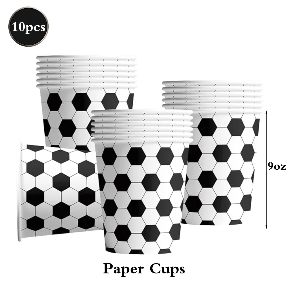 Fußball-Themenparty-Dekoration, Happy-Birthday-Banner, Fußball-Tischgeschirr, Popcorn-Box, Geschenktüte für Jungen und Mädchen, Sport-Fußball-Fans-Zubehör – Detail 18