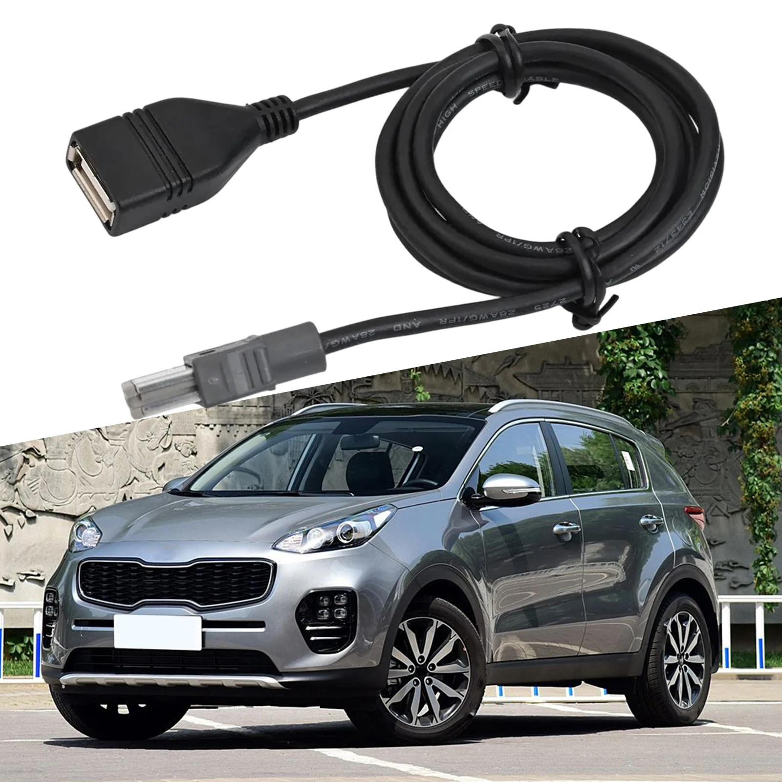 4Pin Connector Aux Audio Input Audio Enhancement Car Media Connection Reliable Performance 4Pin Interface For Hyundai