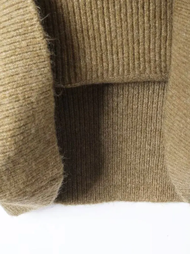 NLZGMSJ Suéter de punto de otoño 2025 para mujer, mezcla de moda, jersey de punto suelto para mujer, Top simple y versátil