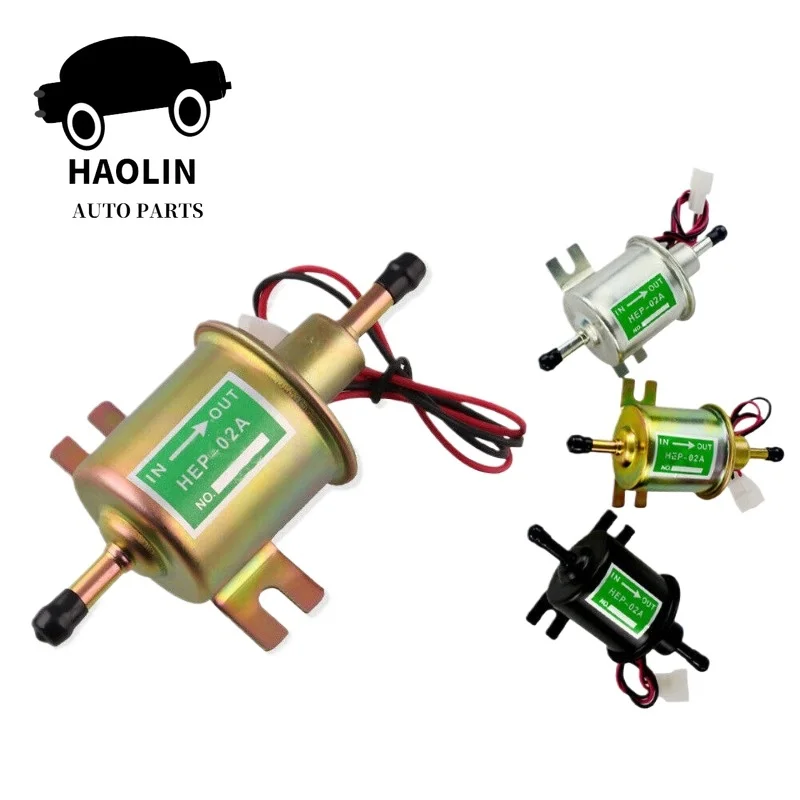 12V HEP-02A Electric Fuel Pump Low Pressure Bolt Fixing Wire Universal Diesel Petrol Gasoline For Car Carburetor Motorcycle ATV