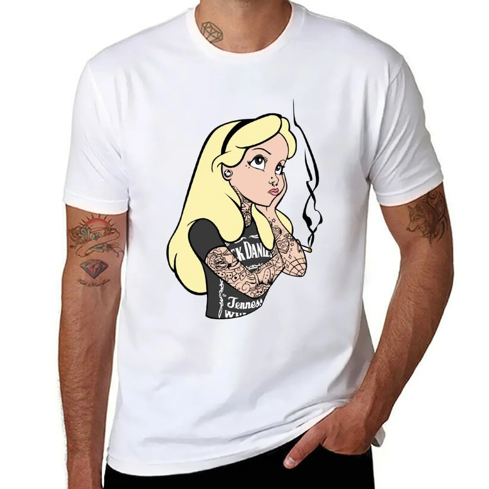 Hard Rock Princess With Cigarette Great Fashion T-Shirt T-Shirt cotton man t-shirts oversized graphic tee plain t shirts men