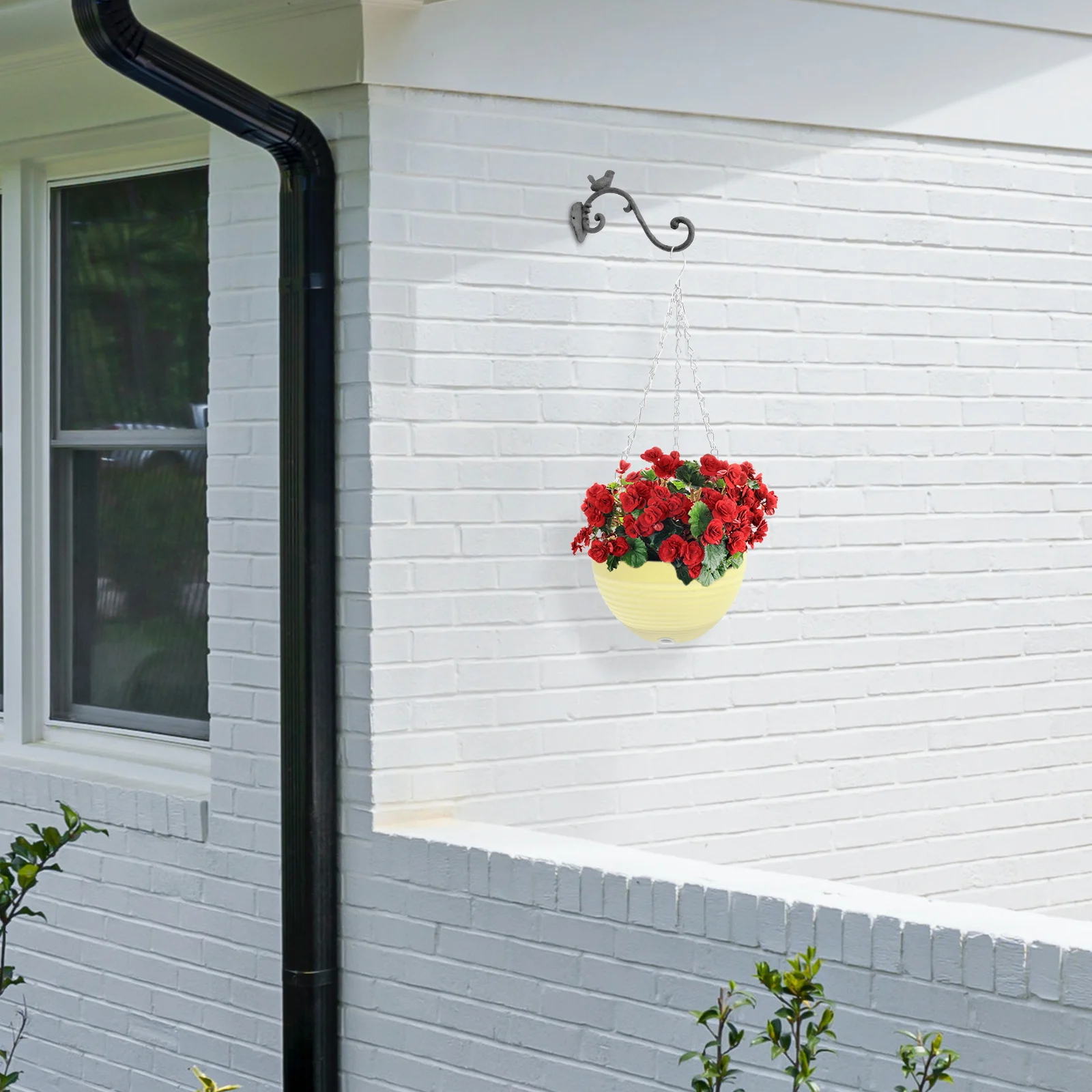 

4 Pcs Hanging Plant Pots PVC Durable Balcony Garden Outdoor Indoor Empty Baskets Pink Purple Blue Yellow Small Size Planter
