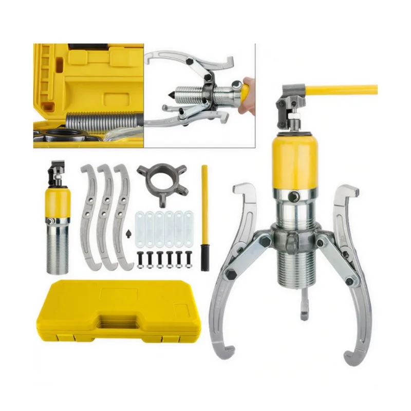 YL-20T 20 Ton Electric Hydraulic Alloy Steel Bearing Gear Puller 3 Jaw Heavy Duty Integral Wheel Hub Flange Removal Tool