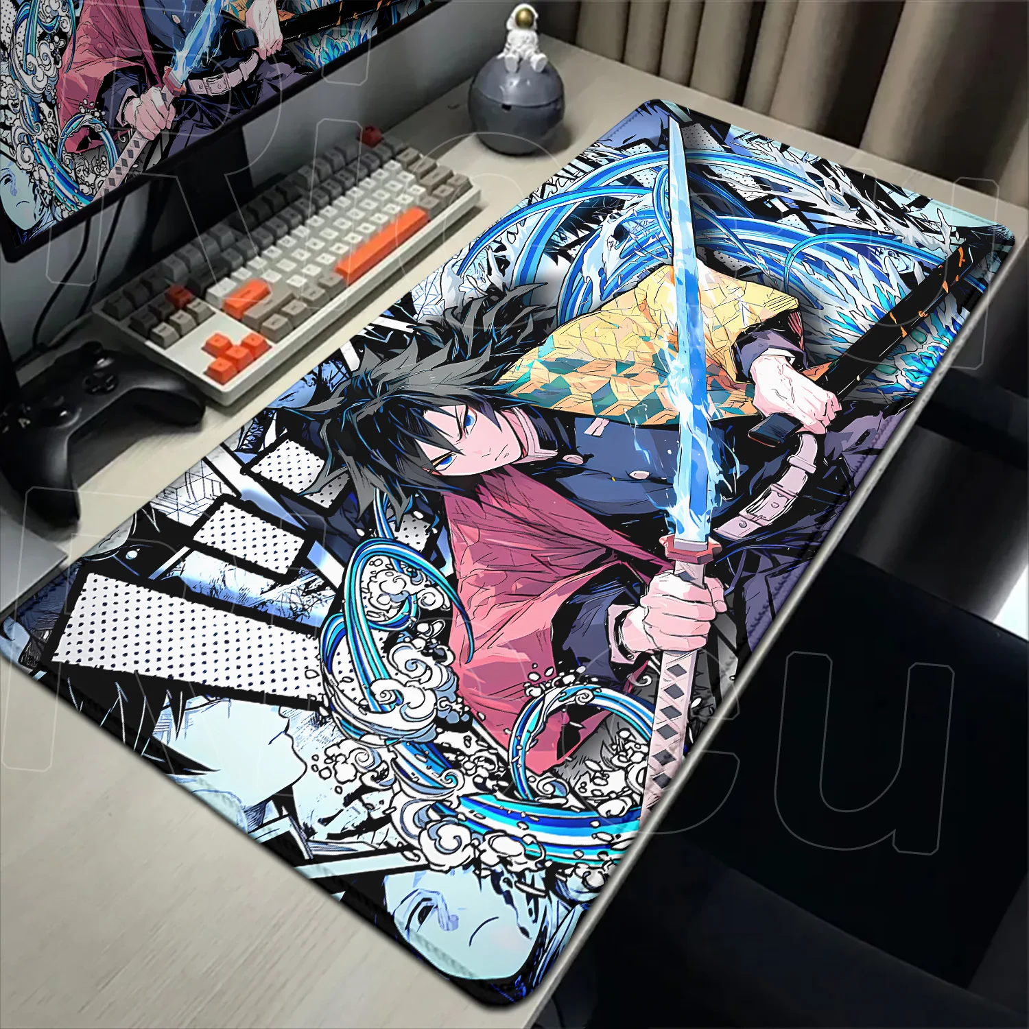 

Japan Anime Gaming Mouse Pad Jujutsu Kaisen Gojo Satoru Rubber Non-slip Table Mat XXL Computer Stitch Edge Durable Keyboard Rugs