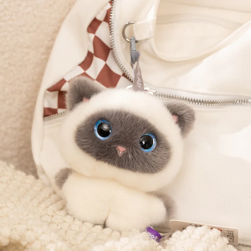 جديد أفخم دمية المفاتيح لطيف الكرتون القط بلوشي لعبة لينة أرنب محشوة قلادة Kawaii حقيبة اكسسوارات هدية الكريسماس #5