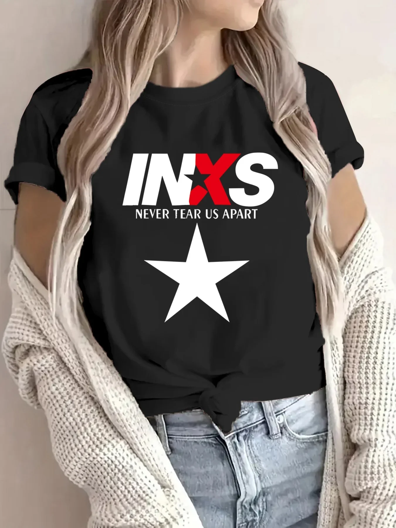 

Pullover Regular Summer Shirts Summer Fabric Shirt Warm Weather Outfit Women's Casual Short Sleeve Female T-Shirt Light Round