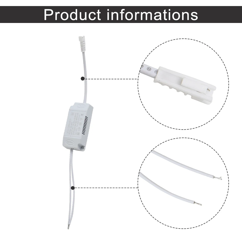 Electronic Transformer LED Driver 36-50W 60HZ 80* 35*23MM AC180-265V50 Constant Current SM Male Plug Ceiling Light