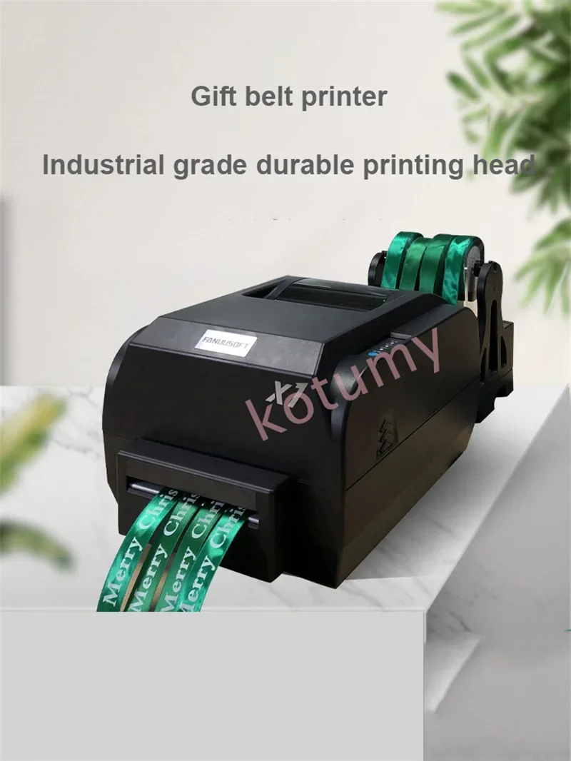 12MM-108MM Print Width Electric Satin Ribbon Printer Interface Decoration Ribbon Washing Label/Fabric Label Printing Machine