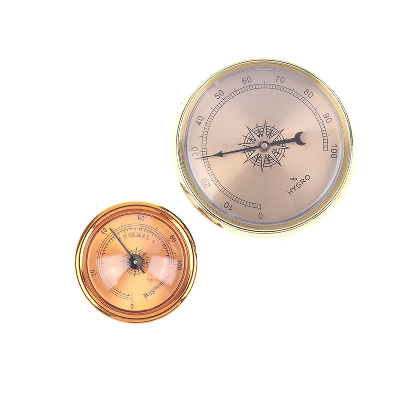 44mm/66mm Precision Cigar Hygrometer Accurate Portable Mini Mechanical Humidor Hygrometers Round Humidity Detector Accessories