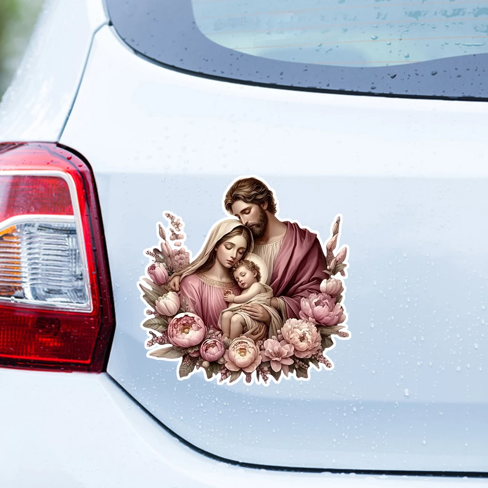 Hаклейка на авто Иисус Self-Adhesive Vinyl Decal, Used for Car Windows, Bumper, Laptops, Waterproof Exterior Car Accessories