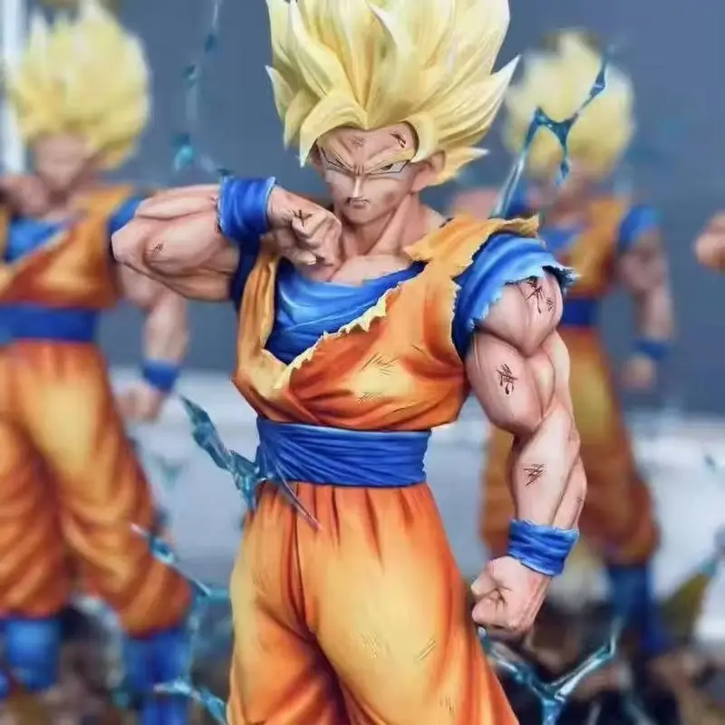 

New JJ studio 33cm Dragon Ball Son Goku Figure SSJ2 Son Goku anime Figures Super Saiyan PVC Statue Collection Model Toys Gifts