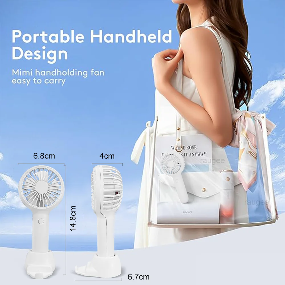 Portable Mini Handheld Fan Small Handy Fan For Outdoor Mini Desk Fan USB Rechargerable Hand Fan Student Desktop Table Fan