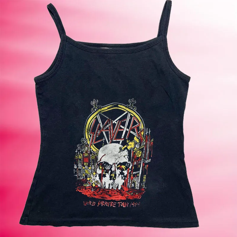 Women's Summer Tops Emo Girls' Gothic Punk Cool Baby Tees 90s Fashion Y2K style Short Sleeve Tops Gothic design Street T-shirt