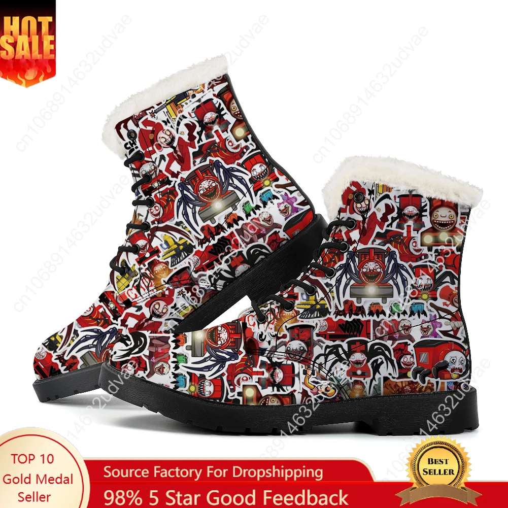 

Choo Choo Charles Plush Boots Mens Womens Teenager Shoes Casual Boot Outdoor Light High Quality Print on Demand Customize Shoe