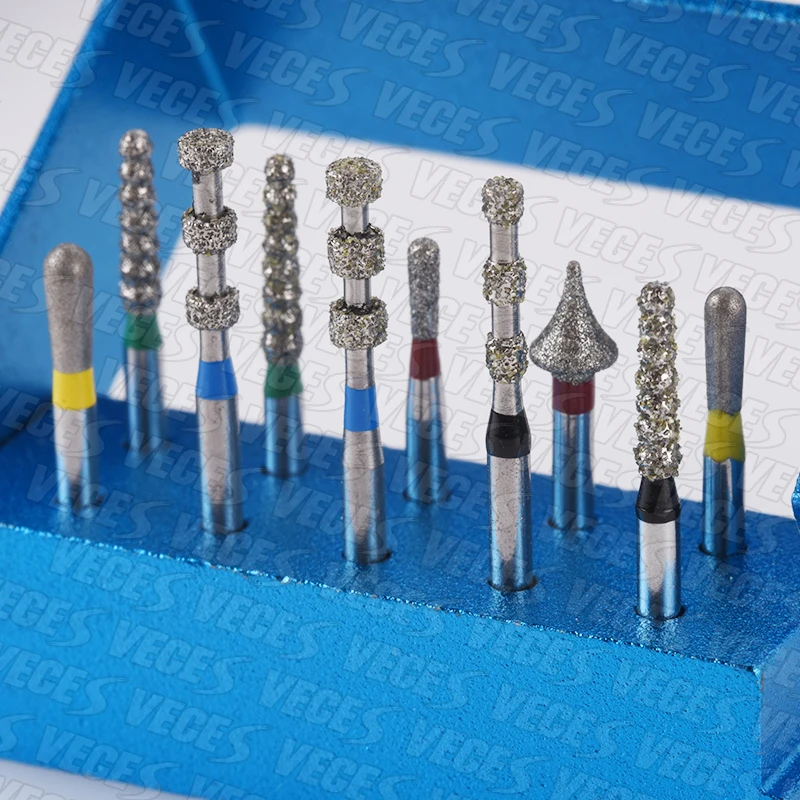 EX Series10pcs Dental Diamond Burs Drill FG 1.6mm Polishing Burs Drills For High Speed Handpiece Dentist Tool