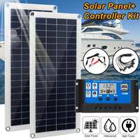 40W 12V Solar Panel Kit Dual 12V USB 60A/100A Battery Charger Controller Camping RV Caravan Boat