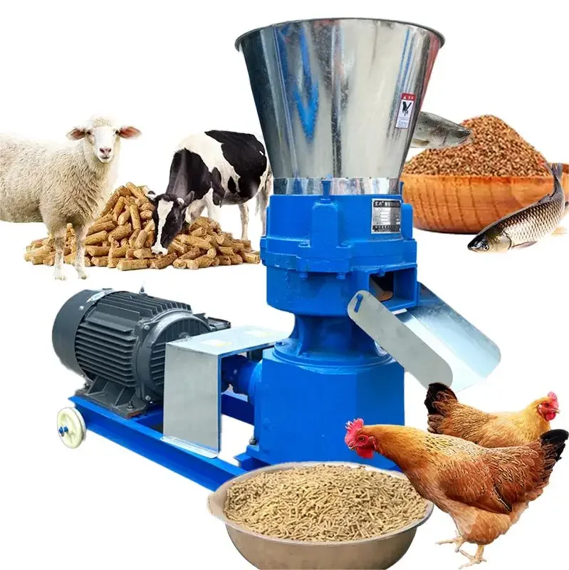 Feed processing machines pellet machines for animal feed poultry chicken fish feed pellet making machine 200 kg/h