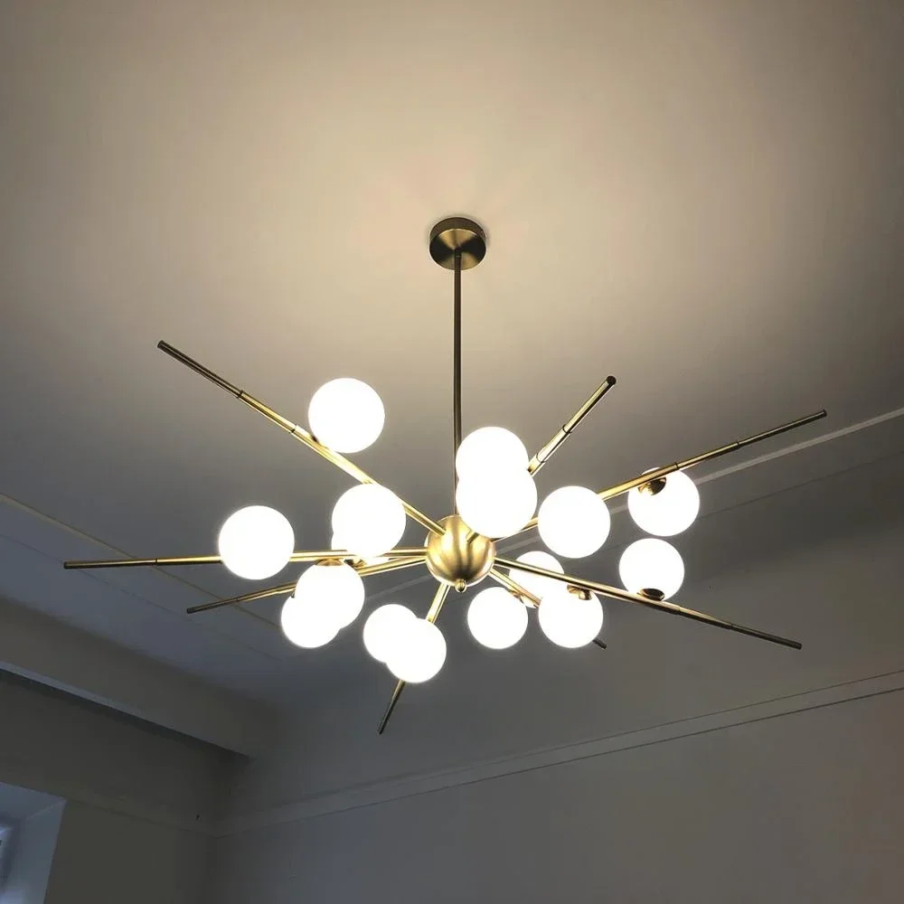 

Modern Luxury Glass Ball LED Chandelier for Living Dining Room Indoor Ceiling Mounted Pendant Lamp Luminaire Hanging Lights