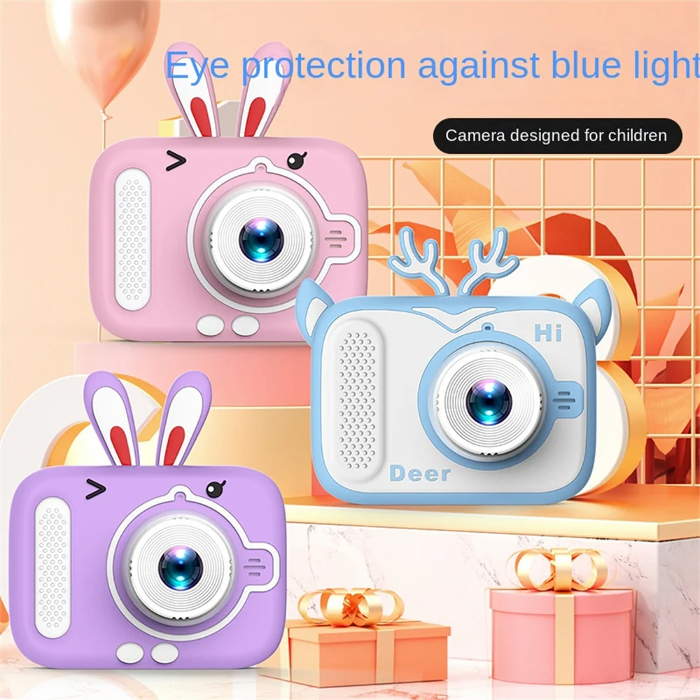 Kids Digital Camera Toys for Girls Boys Cartoon Children Digital Camera Instant Print 1080P HD Screen Outdoor Toys Birthday Gift