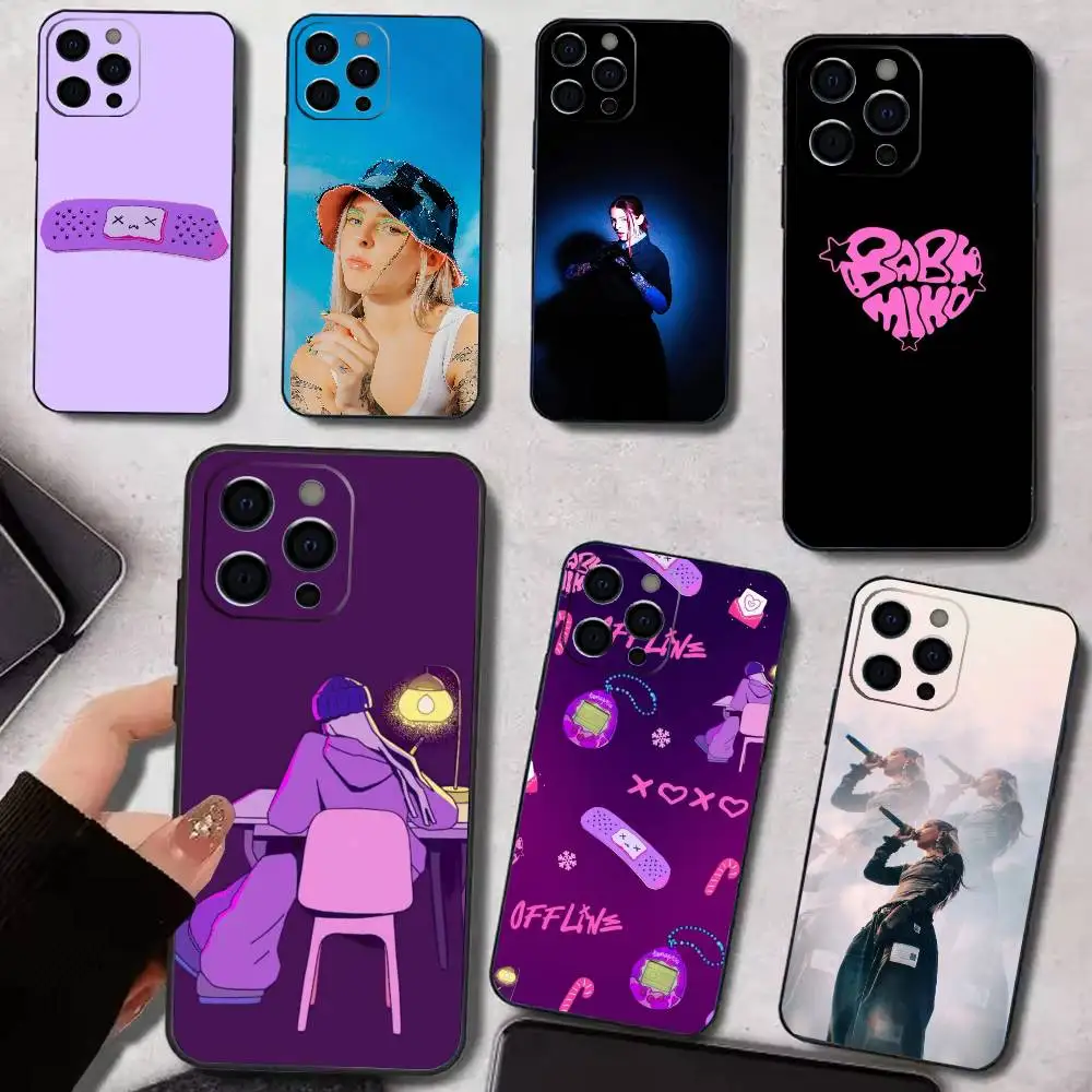 

Singer Y-Young M-Miko Phone Case For iPhone17,16,15,14,13,12,11 Plus,Pro Max Soft Black Cover