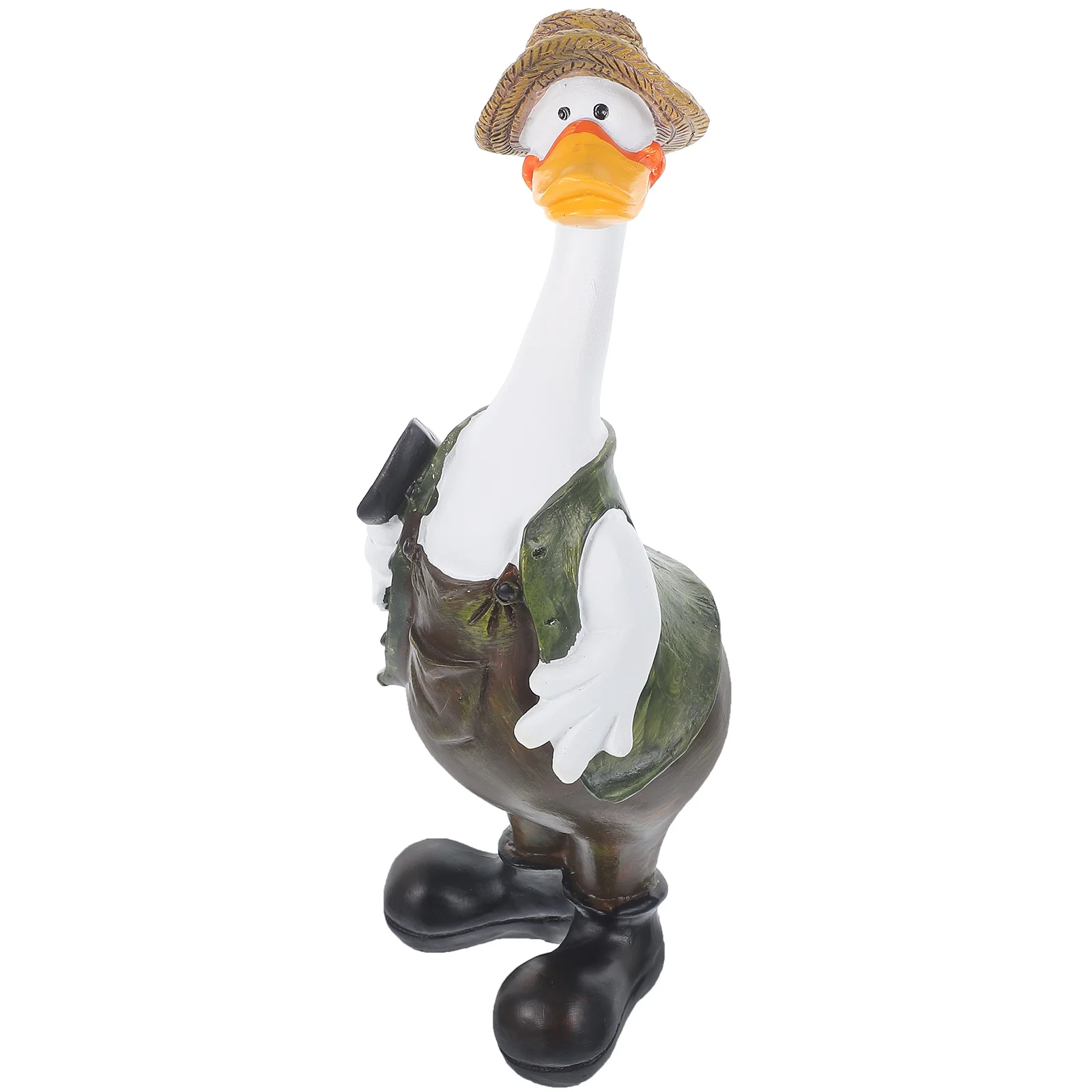 

Cartoon Duck Resin Figurine Garden Lawn Yard Outdoor Statue Small Duck Figurine nament Creative Portable Small