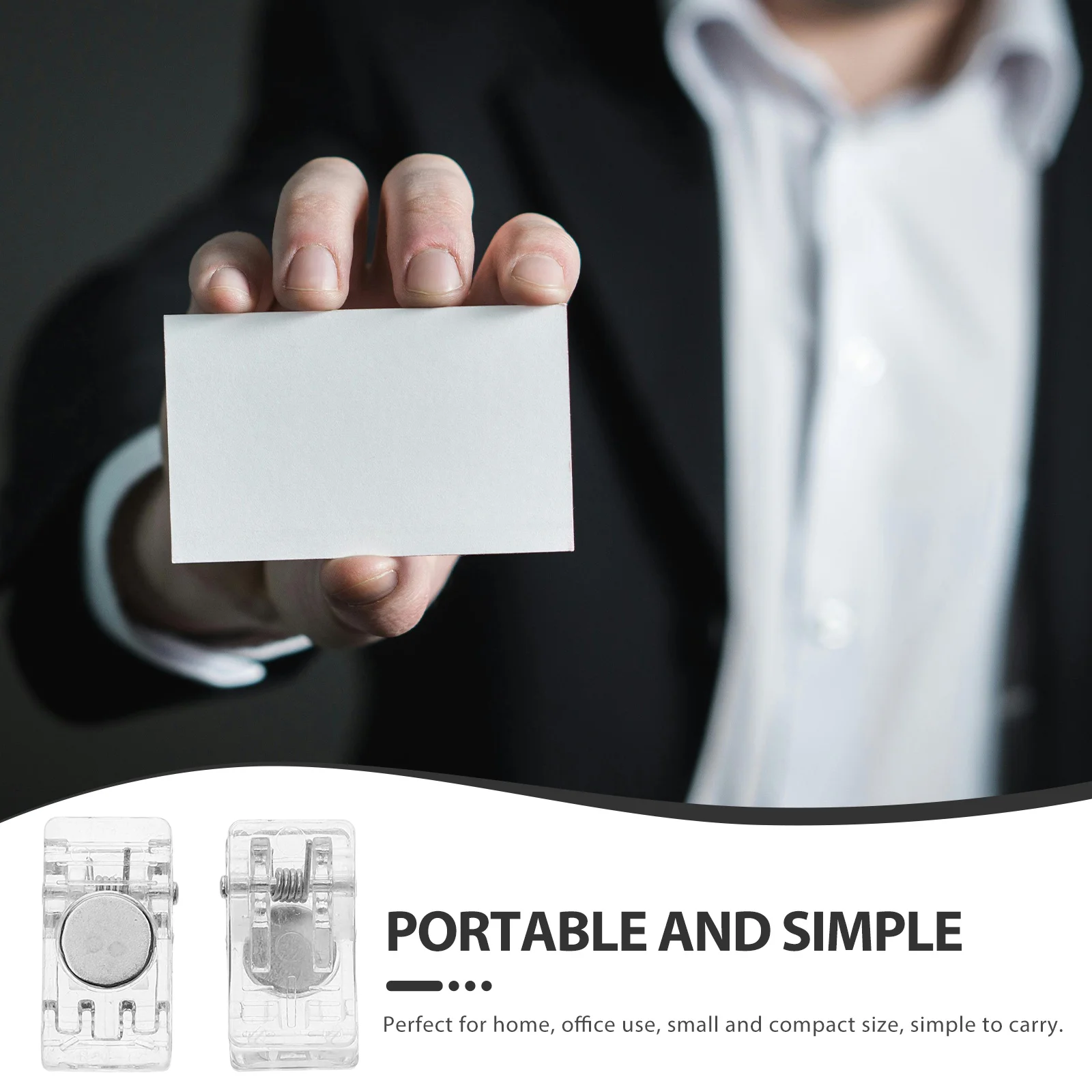 10 قطعة مقاطع شارة مع الأشرطة ABS الصلب لبطاقات الهوية اسم العلامات المنزل مكتب استخدام مقاطع الربيع كليب شارة كليب #1