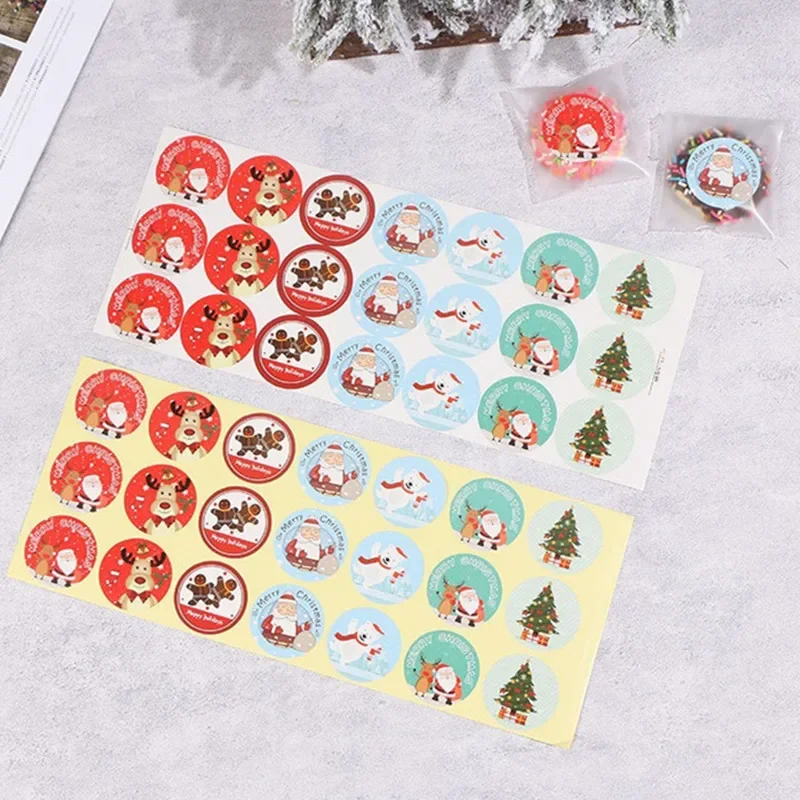 

10 Sheets Christmas Series Stickers Handmade Xmas Party Gift Bag Box Decoration Baking Packaging Sealing Sticker