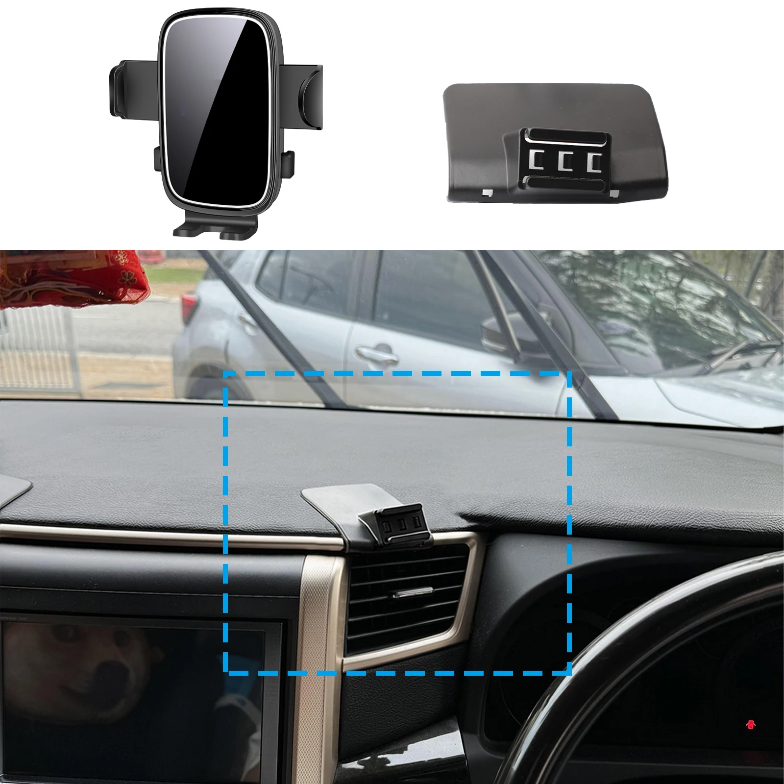 

fit for Toyota Alphard Vellfire 20 AH20 2010-2014 RHD Custom Fit Phone Holder Mount Dashboard Screen Base No Drill accessoires