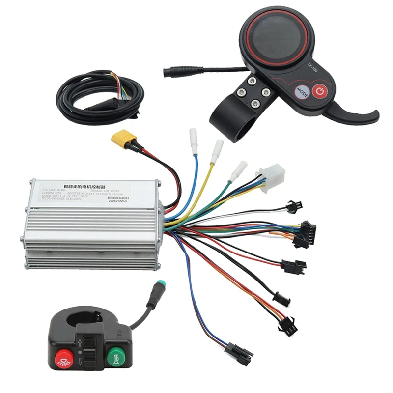 48V 25A Electric Scooter Controller Dashboard Kit With TF-100 Display+Switch Button For KUGOO M4 Electric Scooter Accessories