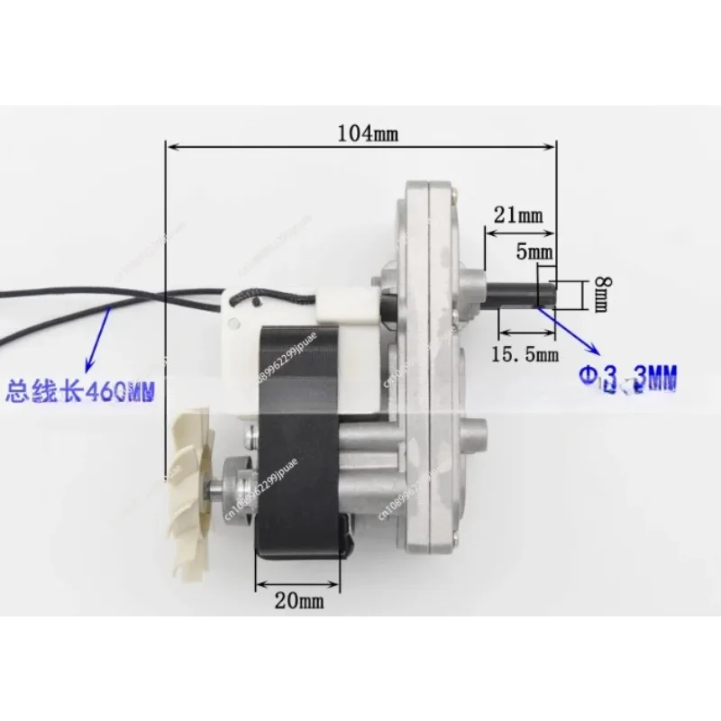 motor-de-reemplazo-con-reductor-de-engranajes-de-ca-de-230-v-apto-para-equipos-de-horno-comercial-tostadora-y-cadena-transportadora-de-150-300-y-450
