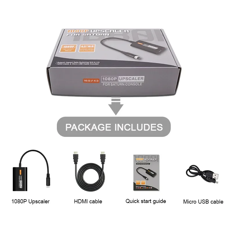 محول HDMI لـ SEGA Saturn SS ، مفتاح نسبة الارتفاع ، إدخال S-Video ، Upscaler ، Upscaler ،