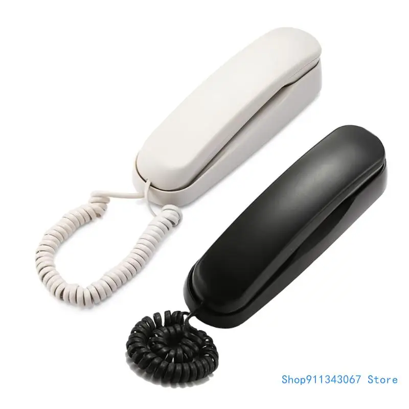 

Wall Phone Fixed Landline Wall Telephones with Mute- and Redial Function Moisture-Proof Slim-line Corded Drop shipping