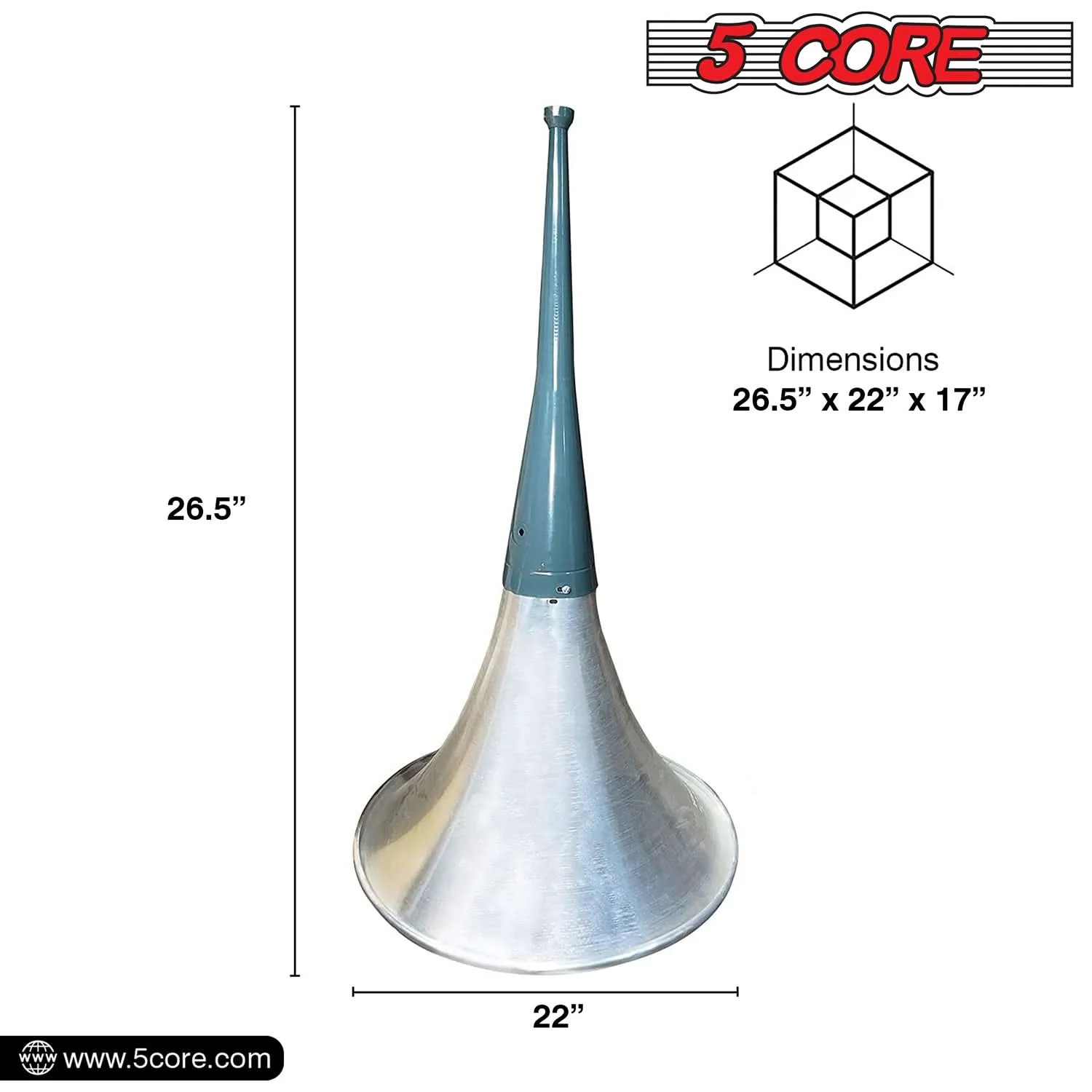 5 الأساسية PA المتكلم البوق منعكس القرن الحلق 22 "الألومنيوم الجسم دعم معظم ضغط سائق TH 22 #3