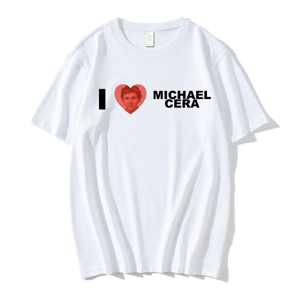 I Heart Michael Cera T Shirt summer 100% Pure Cotton Juno Superbad Jesse Eisenberg Meme Film Funny Bumper Car Creative T Shirts