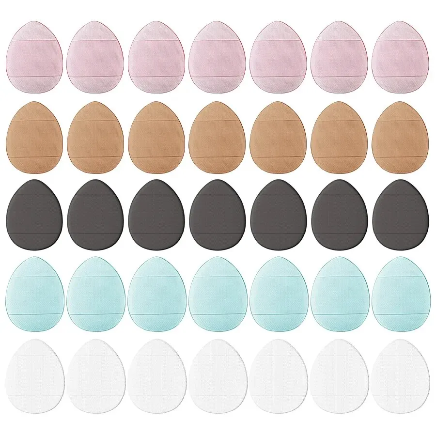 Pouf de maquillage pour les doigts, Version épaisse haut de gamme, adapté au maquillage de Base et à la fixation du maquillage, Portable et pratique, 12/35 pièces